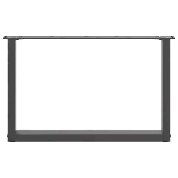 Couchtischbeine U-Form 2 Stk. Anthrazit 70x(42-43) cm Stahl