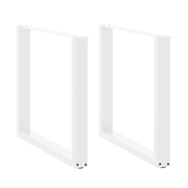 ARDEBO.de - Couchtischbeine U-Form 2 Stk. Weiß 90x(72-73) cm Stahl