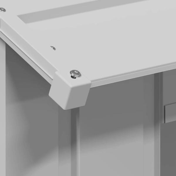 ARDEBO.de - Hundehütte mit Dach 85x107x81 cm Verzinkter Stahl