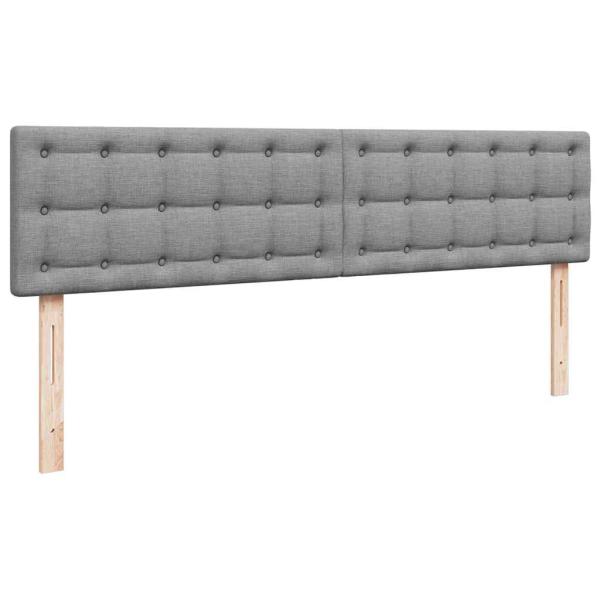 Ottoman-Bett mit Matratze Hellgrau 180x200 cm Stoff