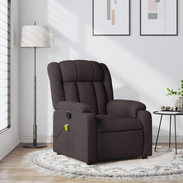 ARDEBO.de - Massagesessel Dunkelbraun Stoff