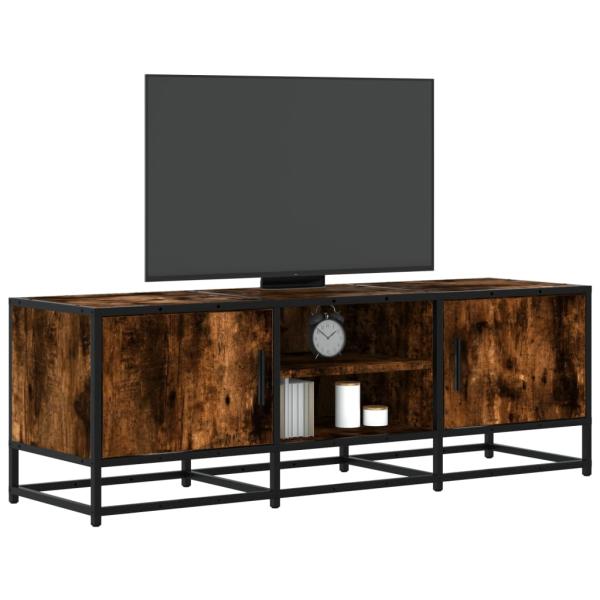 ARDEBO.de - TV-Schrank Räuchereiche 120x35x41 cm Holzwerkstoff und Metall