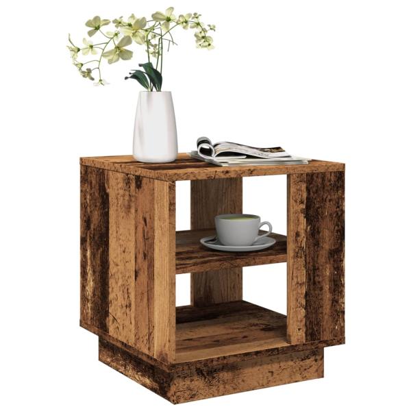 ARDEBO.de - Couchtisch Altholz-Optik 40x40x43 cm Holzwerkstoff