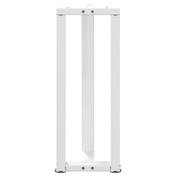 Konsolentischbeine T-Form 2 Stk. Weiß 20x28x(72-73) cm Stahl