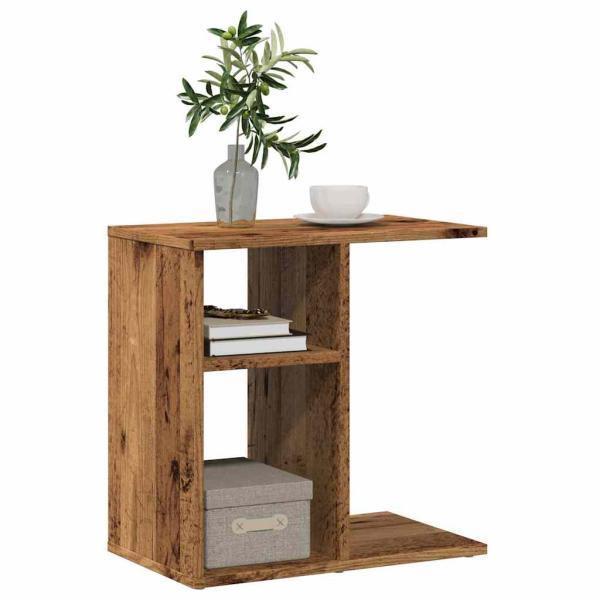 ARDEBO.de - Beistelltisch Altholz-Optik 50x30x50 cm Holzwerkstoff