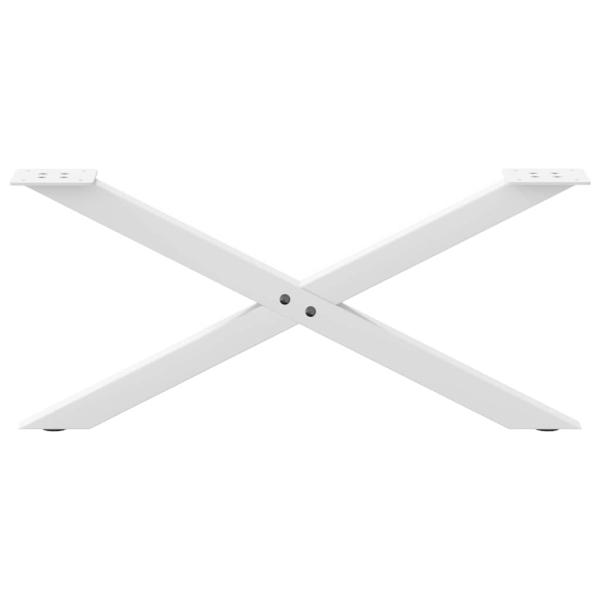Couchtischbeine X-Form 2 Stk. Weiß 70x(30-31) cm Stahl
