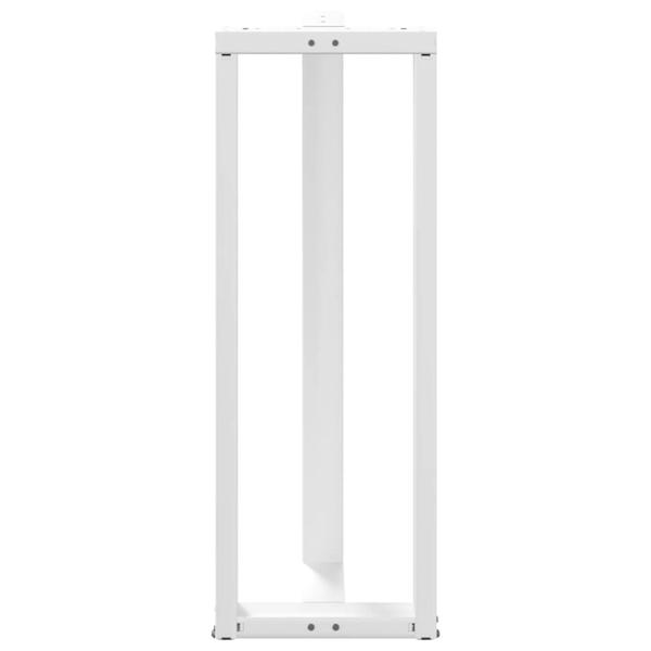 Bartischbeine T-Form 2 Stk. Weiß 40x35x(111-112) cm Stahl