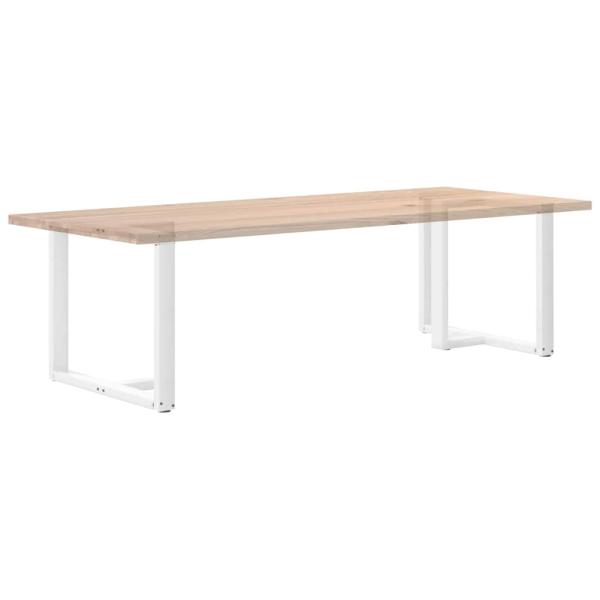 Esstischbeine T-Form 2 Stk. Weiß 100x35x(72-73) cm Stahl