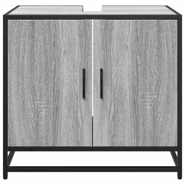 Waschbeckenunterschrank Grau Sonoma 65x33x60 cm Holzwerkstoff
