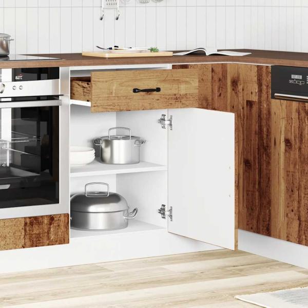 Küchenunterschrank Kalmar Altholz-Optik Holzwerkstoff
