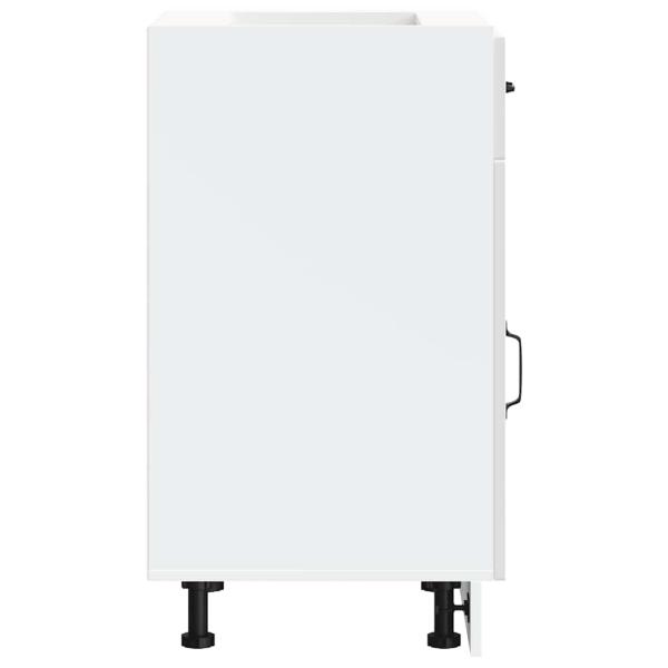 Küchenunterschrank Kalmar Hochglanz-Weiß Holzwerkstoff