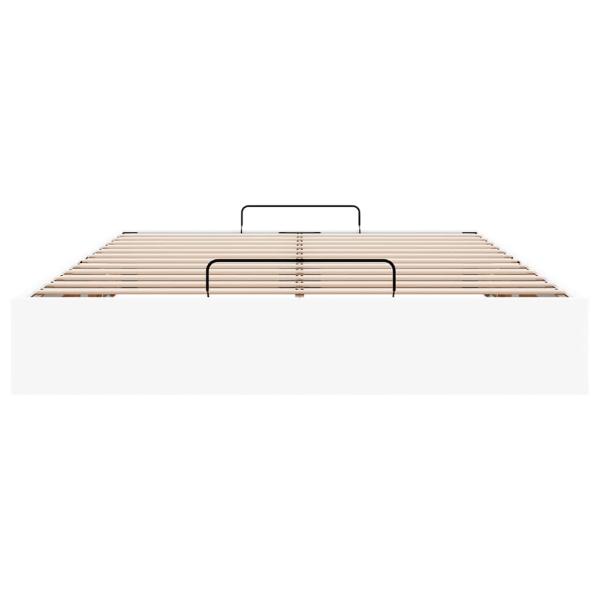 ARDEBO.de - Ottoman-Bett ohne Matratze Weiß 140x190 cm Kunstleder