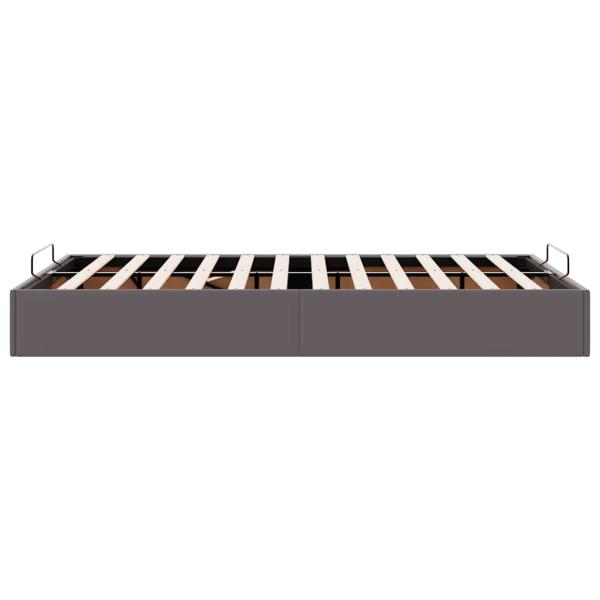 Ottoman-Bett ohne Matratze Grau 120x190 cm Kunstleder
