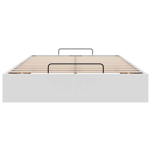 Ottoman-Bett ohne Matratze Weiß 120x190 cm Kunstleder