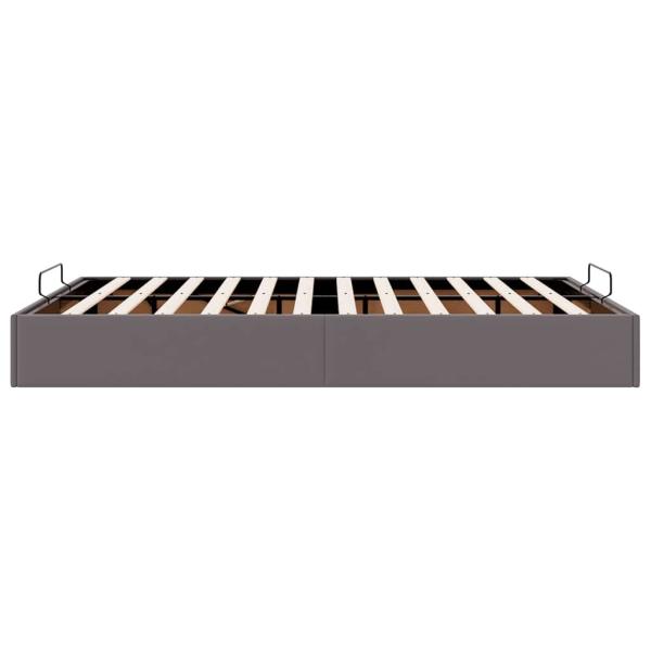 Ottoman-Bett ohne Matratze Grau 140x190 cm Kunstleder