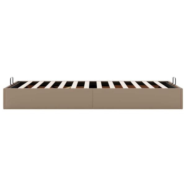 ARDEBO.de - Ottoman-Bett ohne Matratze Cappuccino-Braun 90x190cm Kunstleder