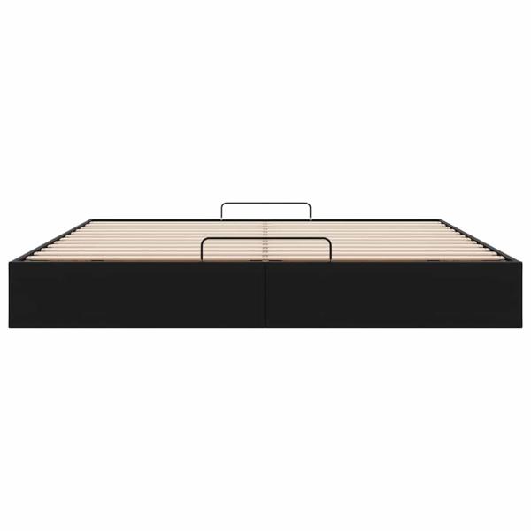 Ottoman-Bett ohne Matratze Schwarz 160x200 cm Kunstleder