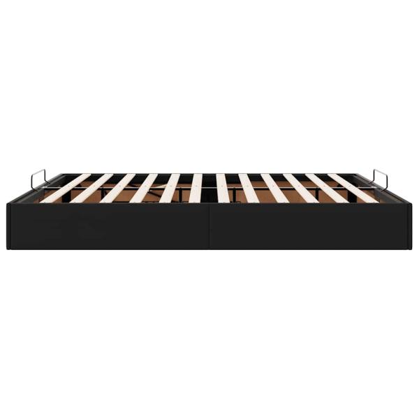 Ottoman-Bett ohne Matratze Schwarz 160x200 cm Kunstleder