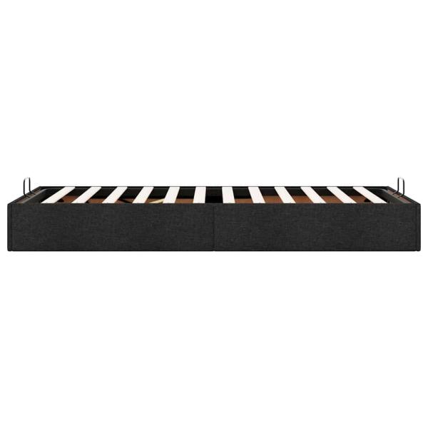 Ottoman-Bett ohne Matratze Schwarz 90x190 cm Stoff