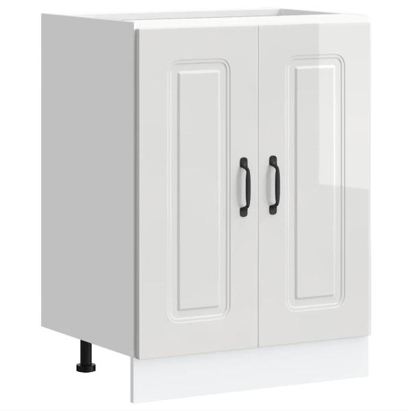 Spülenunterschrank Kalmar Hochglanz-Weiß 60x46x81,5 cm