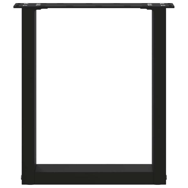 Couchtischbeine U-Form 2 Stk. Schwarz 38x(42-43) cm Stahl