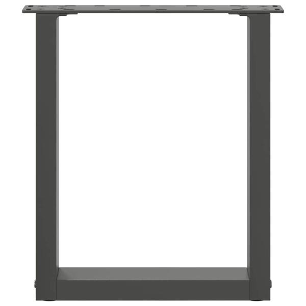 Couchtischbeine U-Form 2 Stk. Anthrazit 28x(42-43) cm Stahl