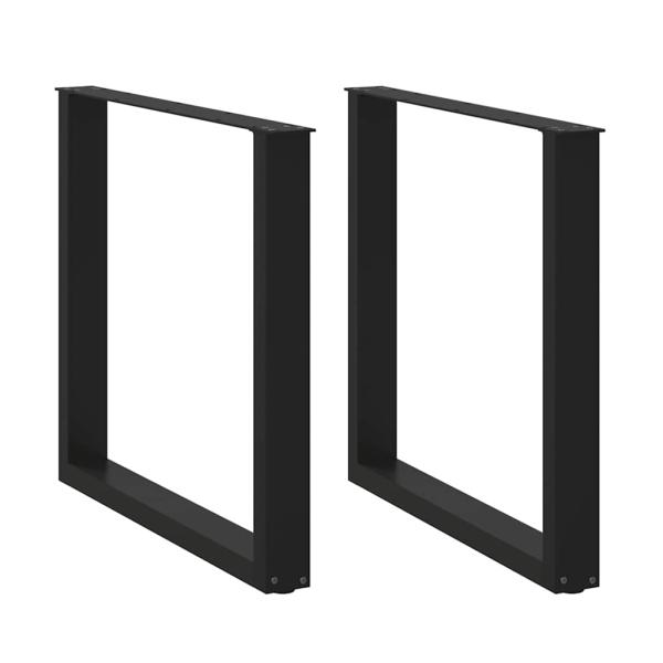ARDEBO.de - Couchtischbeine U-Form 2 Stk. Schwarz 90x(72-73) cm Stahl