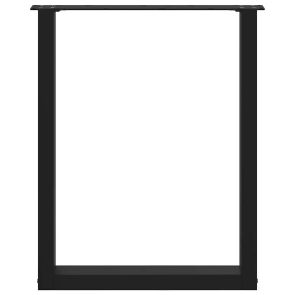 Couchtischbeine U-Form 3 Stk. Schwarz 70x(72-73) cm Stahl