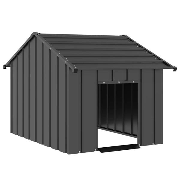ARDEBO.de - Hundehütte mit Dach 83x130x85 cm Verzinkter Stahl