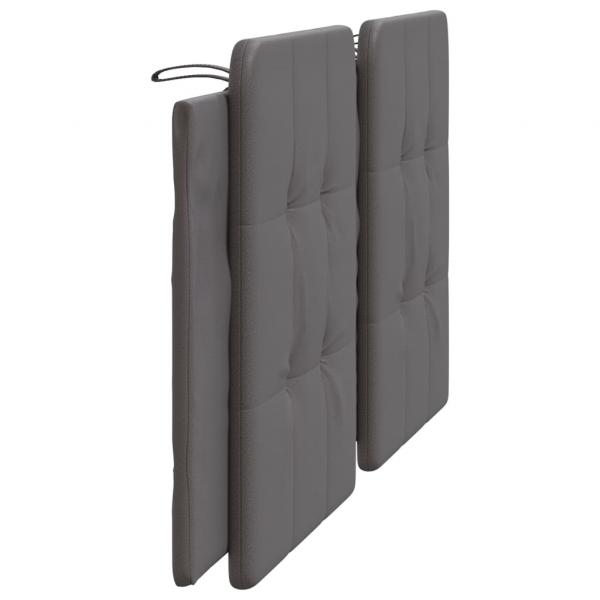 Kopfteil-Kissen Grau 180 cm Kunstleder
