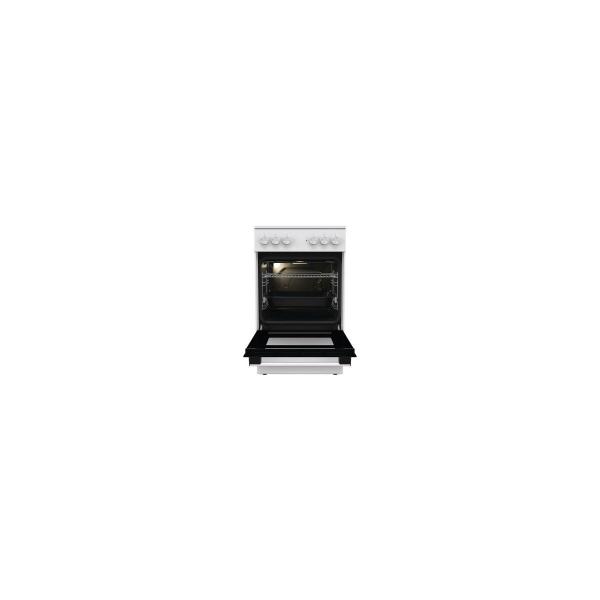 Gorenje GEC5A21WG Elektro-Standherd, 50cm breit, 74 L, Glaskeramikkochfeld, PerfectGrill, Restwärmeanzeige, weiß