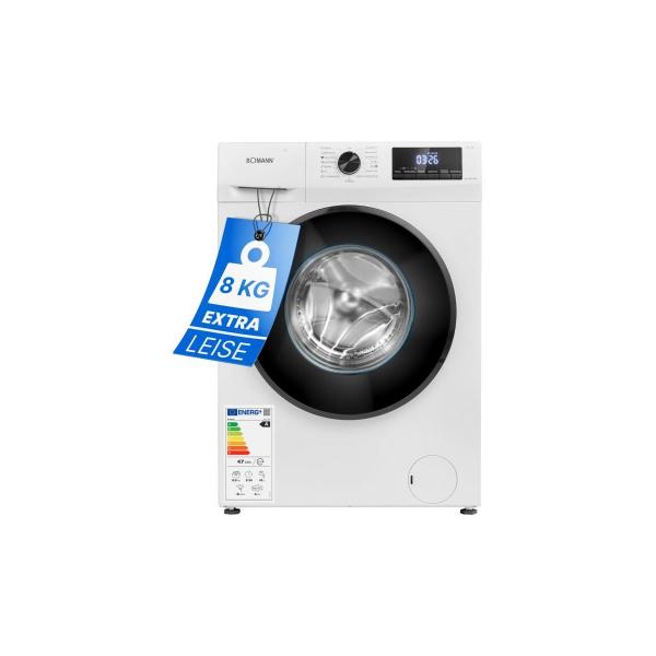 ARDEBO.de Bomann WA 7185 8 kg Frontlader Waschmaschine, 60 cm breit, 1400 U/min, Fremdkörperfalle, Kindersicherung, Reversierautomatik, Überhitzungsschutz, 15 Waschprogramme, weiß