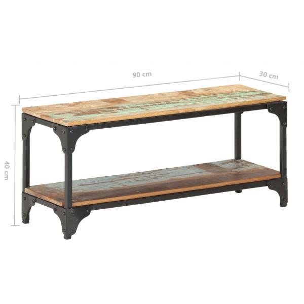 Couchtisch 90x30x40 cm Recyceltes Massivholz