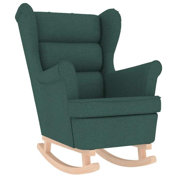 ARDEBO.de - Schaukelsessel Dunkelgrün 74x90x102 cm Stoff