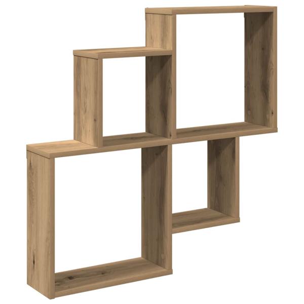 ARDEBO.de - Wandregal Artisan-Eiche 80x15x78,5 cm Holzwerkstoff