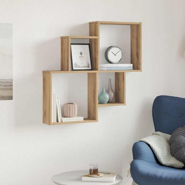 Wandregal Artisan-Eiche 80x15x78,5 cm Holzwerkstoff