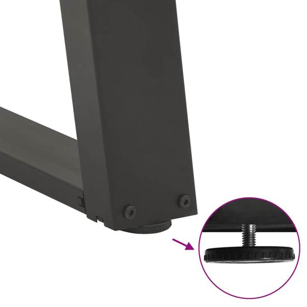 Couchtischbeine U-Form 2 Stk. Anthrazit 38x(42-43) cm Stahl