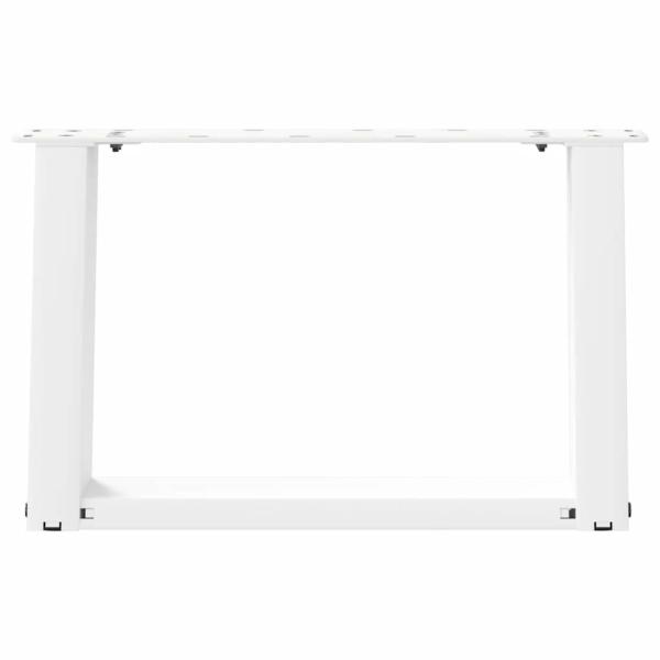 Couchtischbeine U-Form 2 Stk. Weiß 40x(30-31) cm Stahl