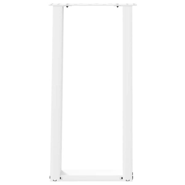 Konsolentischbeine U-Form 2 Stk. Weiß 38x(72-73) cm Stahl