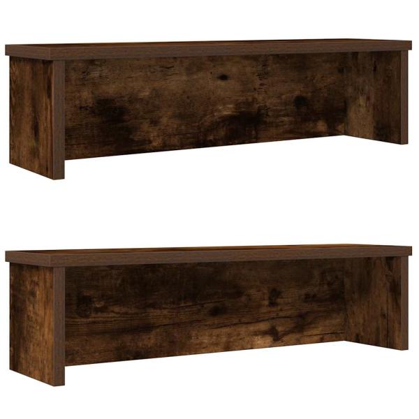 ARDEBO.de - Küchenregale Stapelbar 2 Stk. Räuchereiche 60x15x16 cm