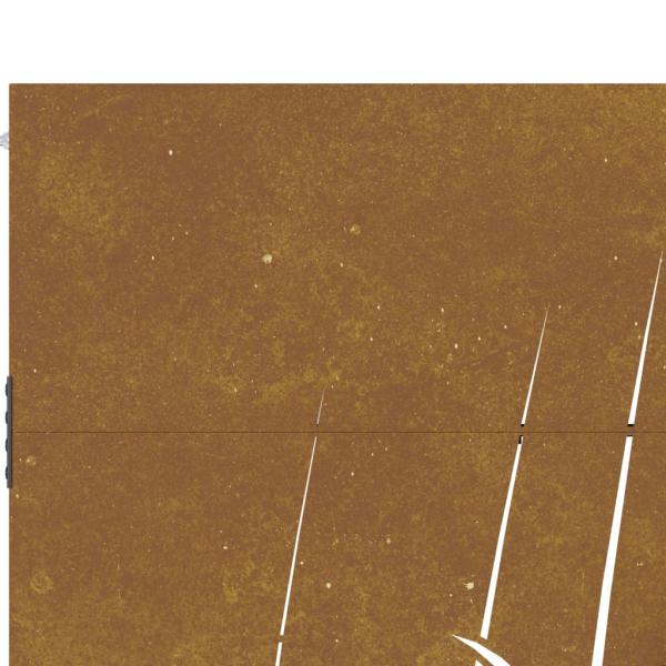 Gartentor 85x175 cm Cortenstahl Gras-Design