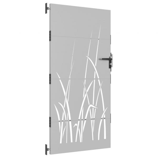 Gartentor 85x175 cm Cortenstahl Gras-Design