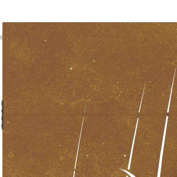 Gartentor 85x175 cm Cortenstahl Gras-Design