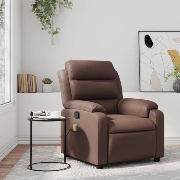 ARDEBO.de - Massagesessel Braun Kunstleder