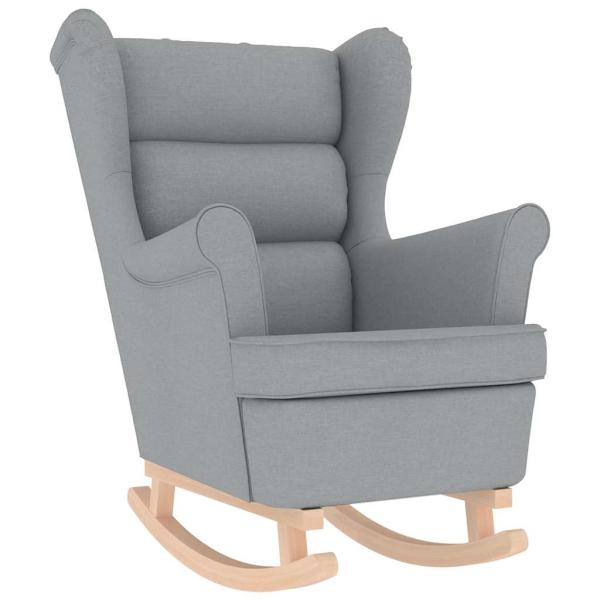 ARDEBO.de - Schaukelsessel Hellgrau 74x90x102 cm Stoff