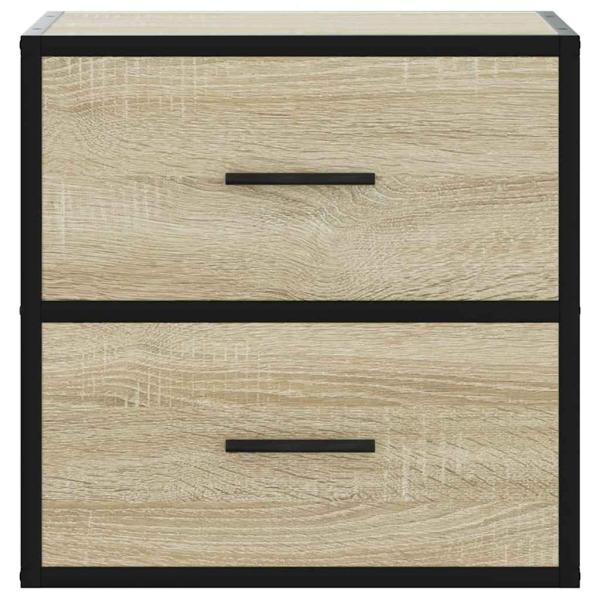Wand-Nachttische 2 Stk. Sonoma-Eiche 40x31x39,5 cm