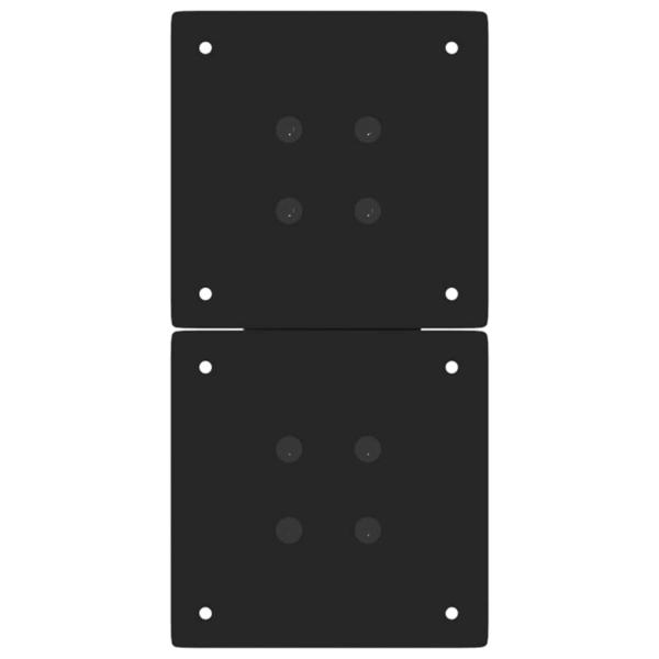 Couchtischbeine X-Form 2 Stk. Schwarz 28x(42-43) cm Stahl