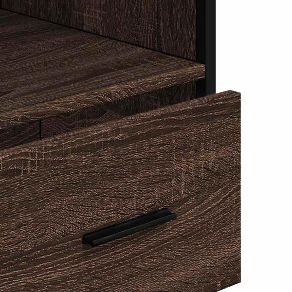 ARDEBO.de - Badschrank Braun Eichen-Optik 35x37,5x100 cm Holzwerkstoff