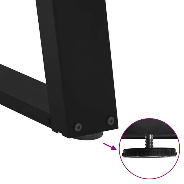 Couchtischbeine U-Form 2 Stk. Schwarz 60x(42-43) cm Stahl