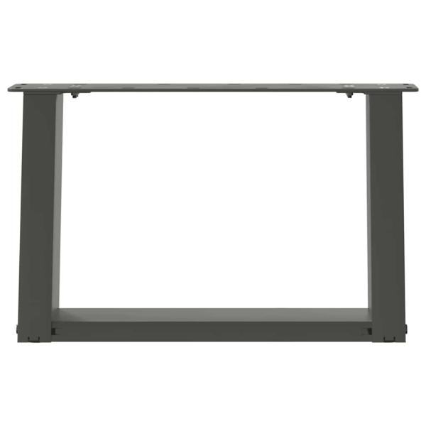 Couchtischbeine U-Form 2 Stk. Anthrazit 40x(30-31) cm Stahl